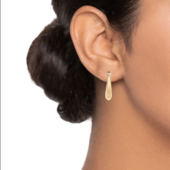Napier Small Gold Click-it Hoop Earrings